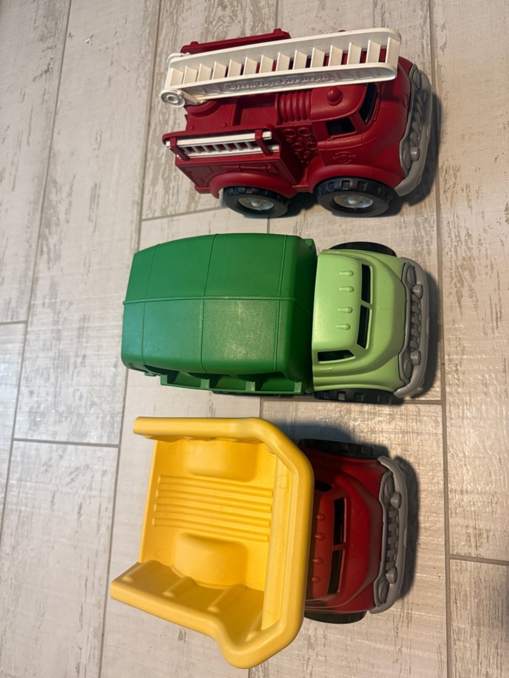 Green Toys 3 Truck Set - Dump, Trash, Fire